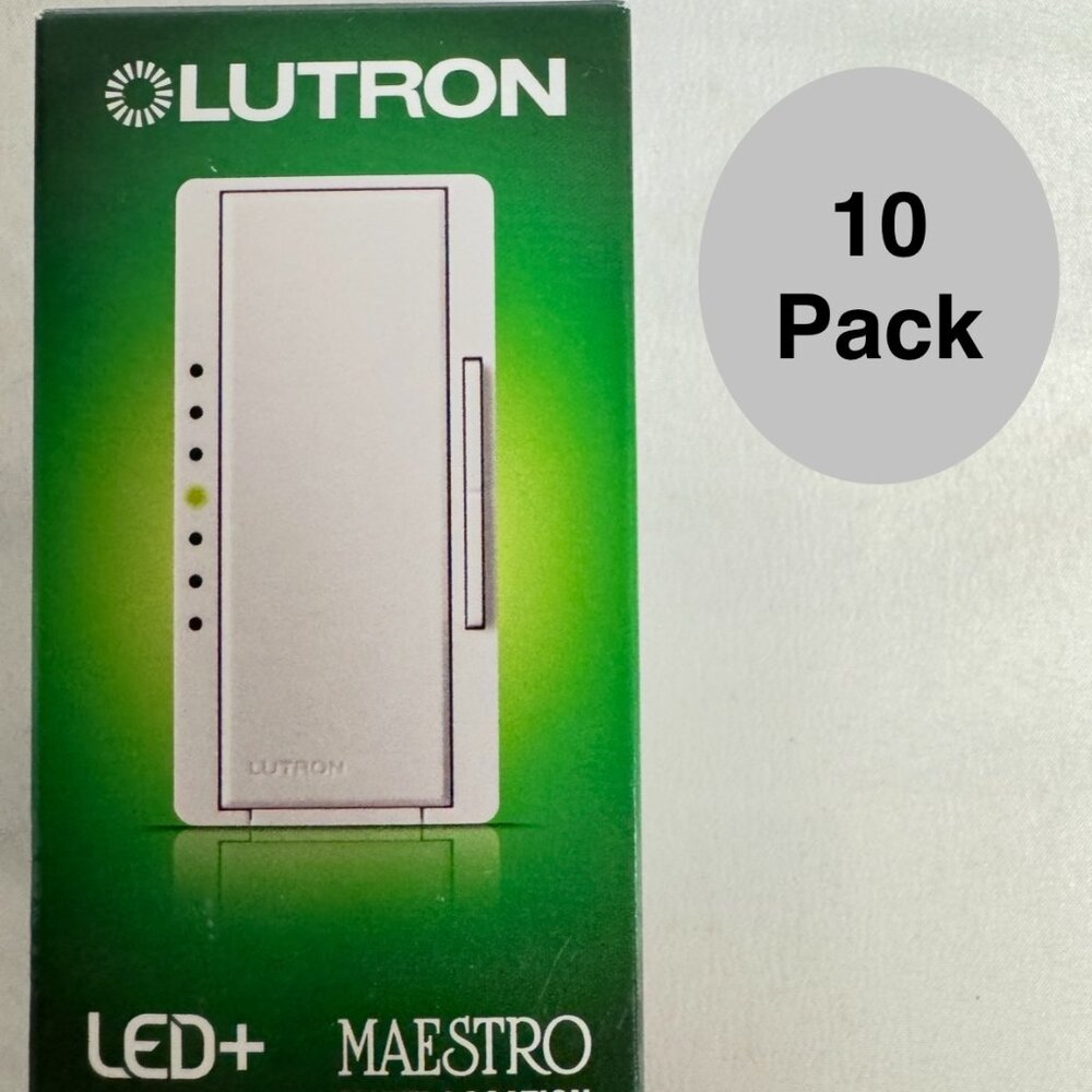 Brand New Lutron (MACL-153MR-WH) Maestro Multi Location Dimmer - Pack of 10